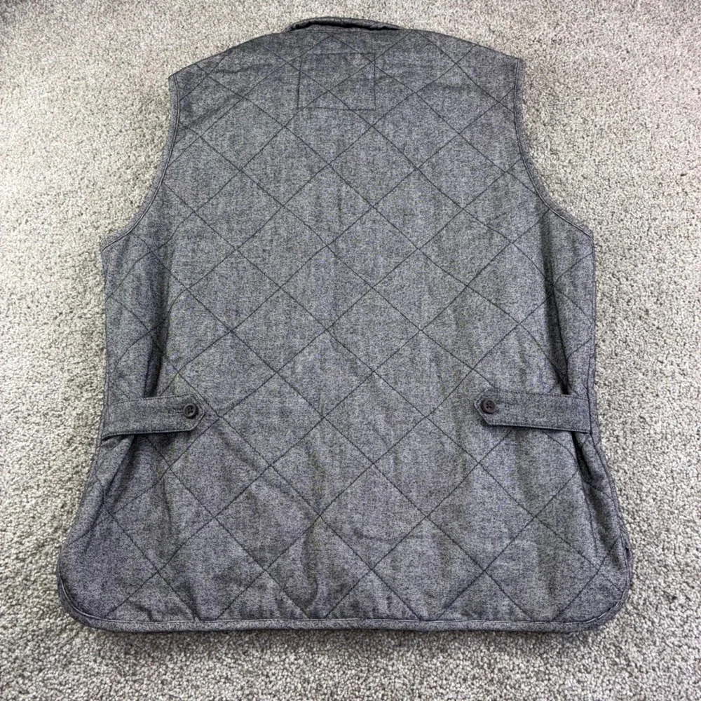 Jos A Bank‎ 1905 Mens M Quilted Vest Gray Tailored Fit Sleeveless Preppy Career